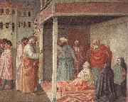MASOLINO da Panicale Healing of the Cripple and Raising of Tabatha painting